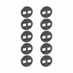 Lot De 10 Enjoliveurs Celiane Pour Prise Haut Parleur Double Finition Graphite 067814