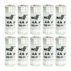 Lot De 10 Fusibles Domestiques 4A Avec Voyant 8,5x23 Mm