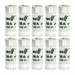 Lot De 10 Fusibles Domestiques 10A Avec Voyant 8,5x23 Mm