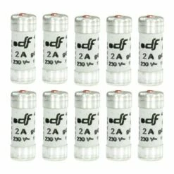 Lot De 10 Fusibles Domestiques 2A Avec Voyant 8,5x23 Mm