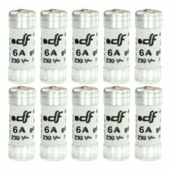 Lot De 10 Fusibles Domestiques 6A Avec Voyant 8,5x23 Mm