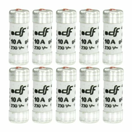 Lot De 10 Fusibles Domestiques 10A Avec Voyant 8,5x23 Mm 3 Lot De 10 Fusibles Domestiques 10A Avec Voyant 8,5x23 Mm