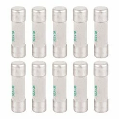 Lot De 10 Fusibles Industriels Type AM 10,3x38 Mm Sans Percuteur 10A