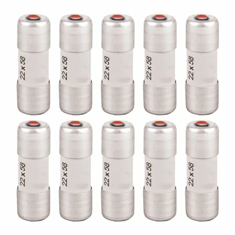 Lot De 10 Fusibles Industriels Type GG 22x58 Mm Avec Voyant 40A 3 Lot De 10 Fusibles Industriels Type GG 22x58 Mm Avec Voyant 40A