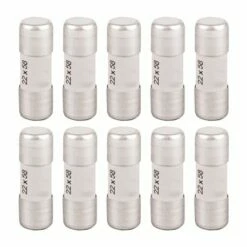 Lot De 10 Fusibles Industriels Type GG 22x58 Mm Sans Voyant 125A