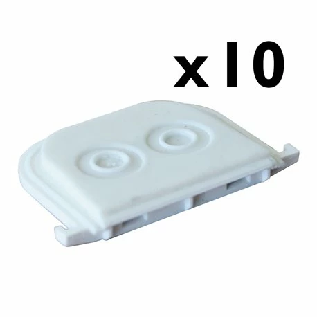 Lot De 10 Passe-fils 2 Entrées Blanc 4 Lot De 10 Passe-fils 2 Entrées Blanc – Image 2