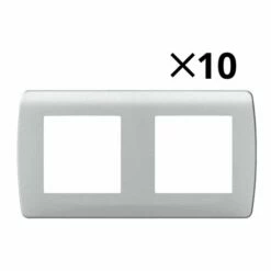 Lot De 10 Plaques De Finition Silver 2 Postes 5 Lot De 10 Plaques De Finition Silver 2 Postes -Schneider Electric Soldes lot de 10 plaques de finition silver 2 postes 1