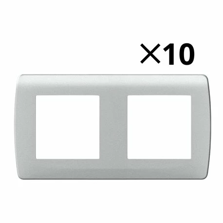 Lot De 10 Plaques De Finition Silver 2 Postes 4 Lot De 10 Plaques De Finition Silver 2 Postes – Image 2