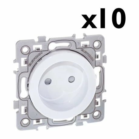 Lot De 10 Prises 16A Courant Fort 2P Blanc 4 Lot De 10 Prises 16A Courant Fort 2P Blanc – Image 2