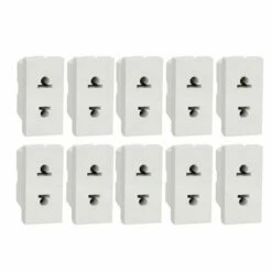 Lot De 10 Prises Euroamericaine 2P Unica NU302018 Blanc 1 Module Mécanisme Seul