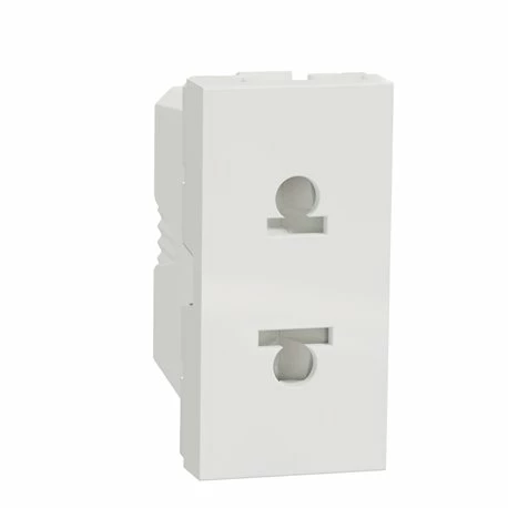 Lot De 10 Prises Euroamericaine 2P Unica NU302118 Blanc 1 Module Mécanisme Seul Avec Volet 4 Lot De 10 Prises Euroamericaine 2P Unica NU302118 Blanc 1 Module Mécanisme Seul Avec Volet – Image 2