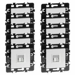 Lot De 10 Prises RJ45 FTP Cat6 Grade1 Blanc