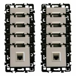 Lot De 10 Prises RJ45 Grade 2 TV Cat 6 STP Blanc