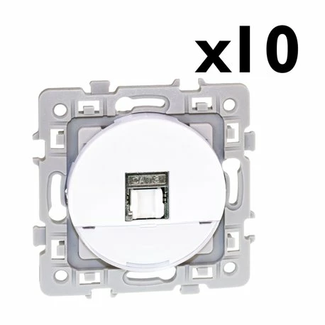Lot De 10 Prises RJ45 UTP Cat5E Blanc 4 Lot De 10 Prises RJ45 UTP Cat5E Blanc – Image 2