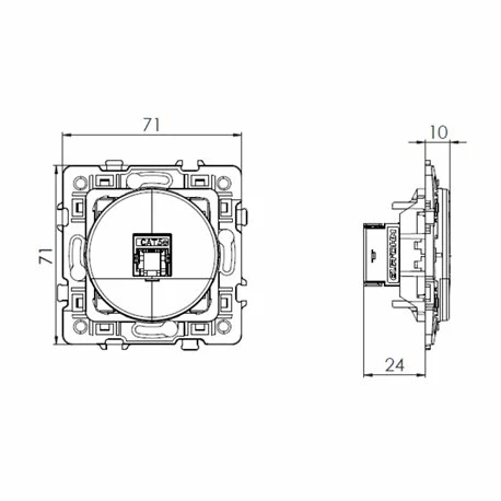 Lot De 10 Prises RJ45 UTP Cat5E Blanc 5 Lot De 10 Prises RJ45 UTP Cat5E Blanc – Image 3