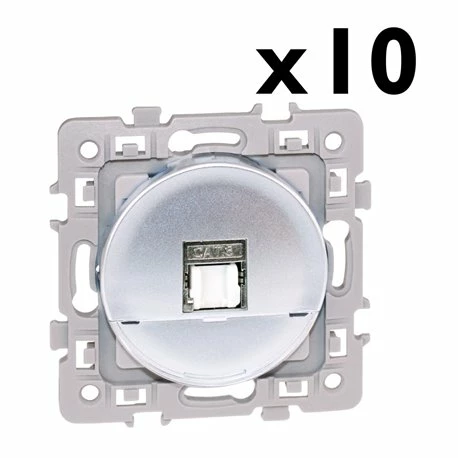 Lot De 10 Prises RJ45 UTP Cat5E Silver 4 Lot De 10 Prises RJ45 UTP Cat5E Silver – Image 2