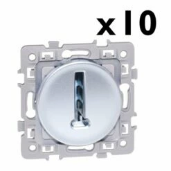 Lot De 10 Prises Téléphone En T Silver -Schneider Electric Soldes lot de 10 prises telephone en t silver 1