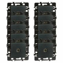 Lot De 10 Prises TV Simple Anthracite