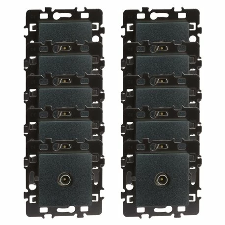 Lot De 10 Prises TV Simple Anthracite 3 Lot De 10 Prises TV Simple Anthracite