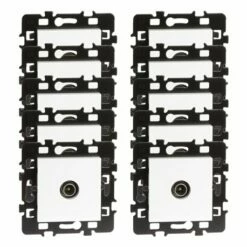 Lot De 10 Prises TV Simple Blanc