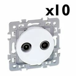 Lot De 10 Prises TV TV/FM Blanc 5 Lot De 10 Prises TV TV/FM Blanc -Schneider Electric Soldes lot de 10 prises tv tv fm blanc 1