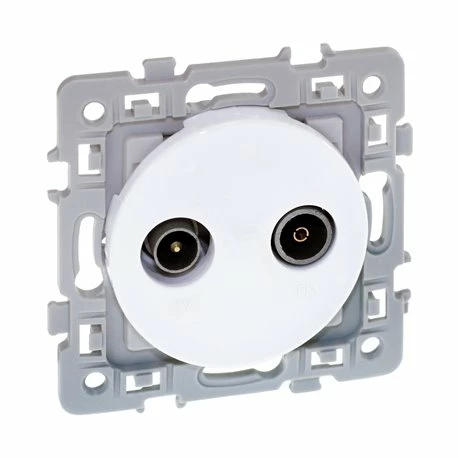 Lot De 10 Prises TV TV/FM Blanc 3 Lot De 10 Prises TV TV/FM Blanc