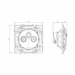 Lot De 10 Prises TV TV/FM/SAT Blanc -Schneider Electric Soldes lot de 10 prises tv tv fm sat blanc 2