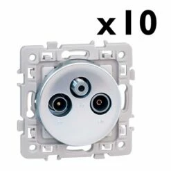 Lot De 10 Prises TV TV/FM/SAT Silver 5 Lot De 10 Prises TV TV/FM/SAT Silver -Schneider Electric Soldes lot de 10 prises tv tv fm sat silver 1