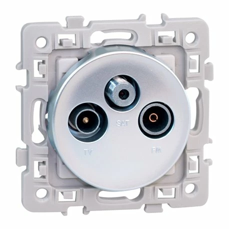 Lot De 10 Prises TV TV/FM/SAT Silver 3 Lot De 10 Prises TV TV/FM/SAT Silver