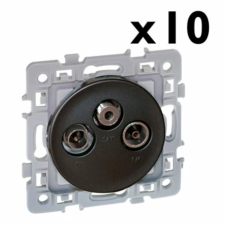 Lot De 10 Prises TV TV/FM/SAT Vulcain 4 Lot De 10 Prises TV TV/FM/SAT Vulcain – Image 2