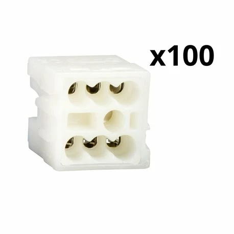 Schneider Electric Lot De 100 Borniers Sans Vis Mureva Box WDE0000010 6x2,5mm² 4 Schneider Electric Lot De 100 Borniers Sans Vis Mureva Box WDE0000010 6x2,5mm² – Image 2
