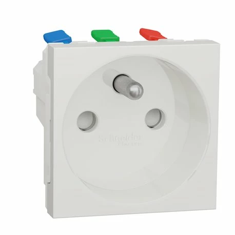 Lot De 100 Prises De Courant 2P+T Unica NU305918P Blanc Mécanisme Seul 3 Lot De 100 Prises De Courant 2P+T Unica NU305918P Blanc Mécanisme Seul