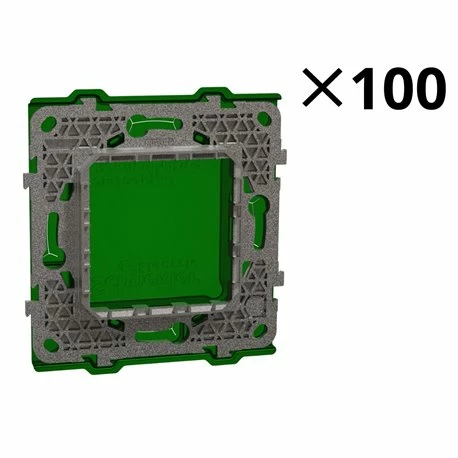 Lot De 100 Supports De Fixation Plastique Unica NU7002PCP Blanc 1 Poste 4 Lot De 100 Supports De Fixation Plastique Unica NU7002PCP Blanc 1 Poste – Image 2