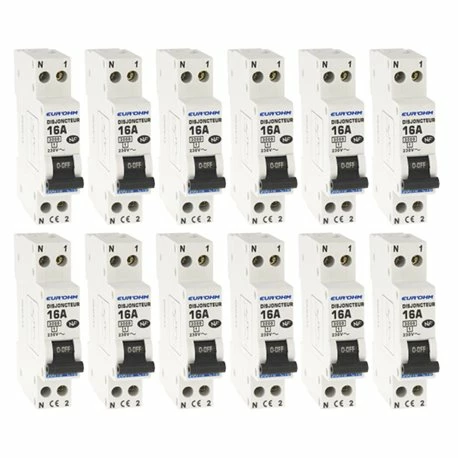 Lot De 12 Disjoncteurs Courbe D 1 Module 16A 3 Lot De 12 Disjoncteurs Courbe D 1 Module 16A