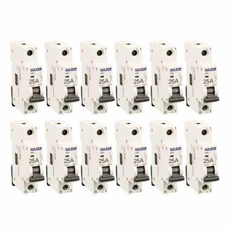 Lot De 12 Disjoncteurs Unipolaire 1 Module 25A 3 Lot De 12 Disjoncteurs Unipolaire 1 Module 25A