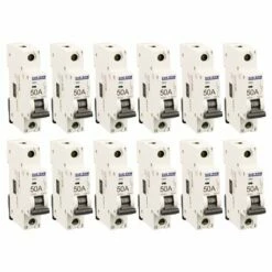 Lot De 12 Disjoncteurs Unipolaire 1 Module 50A