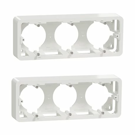 Schneider Electric Lot De 2 Boîtes En Saillie Unica NU840618 Blanc 3 Postes 3 Schneider Electric Lot De 2 Boîtes En Saillie Unica NU840618 Blanc 3 Postes