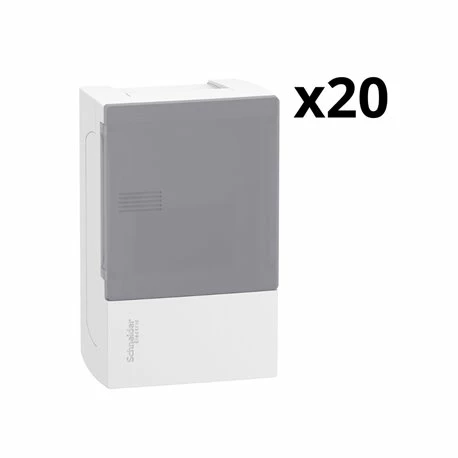 Schneider Electric Lot De 20 Coffrets électriques Mini Pragma MIP11104T 4 Modules Portillon Transparent En Saillie 4 Schneider Electric Lot De 20 Coffrets électriques Mini Pragma MIP11104T 4 Modules Portillon Transparent En Saillie – Image 2
