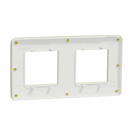 Schneider Electric Plaque De Finition Unica Studio Métal N NU280459M Or Liseré Blanc 2 Postes 5 Schneider Electric Plaque De Finition Unica Studio Métal N NU280459M Or Liseré Blanc 2 Postes – Image 3
