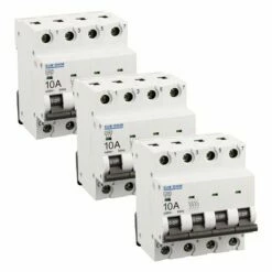 Lot De 3 Disjoncteurs Tétrapolaire 4 Modules 10A