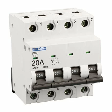 Lot De 3 Disjoncteurs Tétrapolaire 4 Modules 20A 4 Lot De 3 Disjoncteurs Tétrapolaire 4 Modules 20A – Image 2