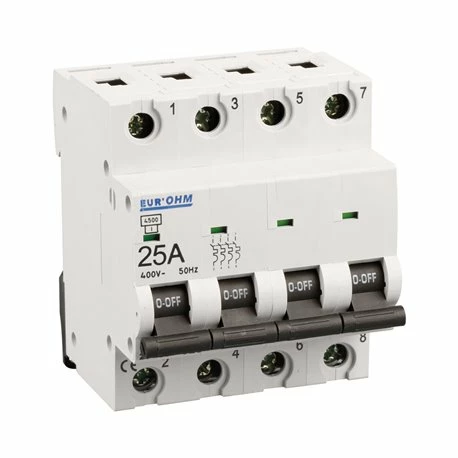 Lot De 3 Disjoncteurs Tétrapolaire 4 Modules 25A 4 Lot De 3 Disjoncteurs Tétrapolaire 4 Modules 25A – Image 2