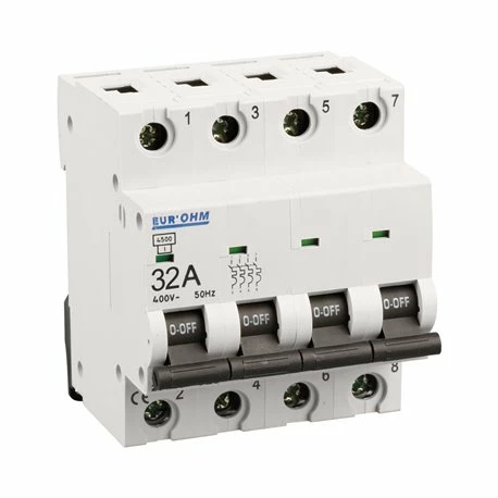 Lot De 3 Disjoncteurs Tétrapolaire 4 Modules 32A 4 Lot De 3 Disjoncteurs Tétrapolaire 4 Modules 32A – Image 2