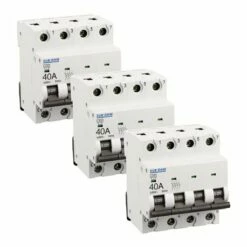Lot De 3 Disjoncteurs Tétrapolaire 4 Modules 40A