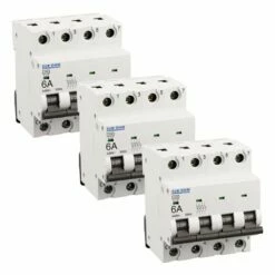 Lot De 3 Disjoncteurs Tétrapolaire 4 Modules 6A
