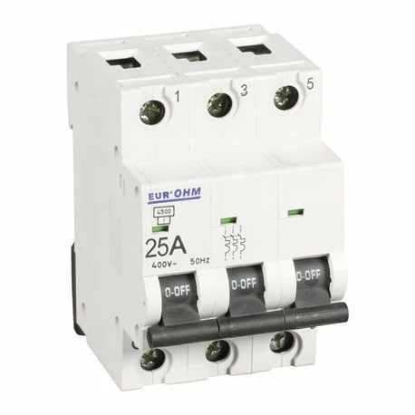 Lot De 4 Disjoncteurs Tripolaire 3 Modules 25A 4 Lot De 4 Disjoncteurs Tripolaire 3 Modules 25A – Image 2