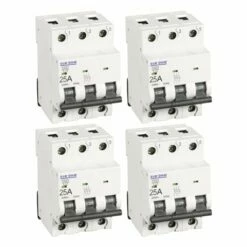 Lot De 4 Disjoncteurs Tripolaire 3 Modules 25A