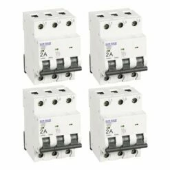 Lot De 4 Disjoncteurs Tripolaire 3 Modules 2A