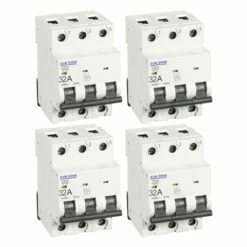 Lot De 4 Disjoncteurs Tripolaire 3 Modules 32A