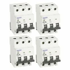 Lot De 4 Disjoncteurs Tripolaire 3 Modules 40A